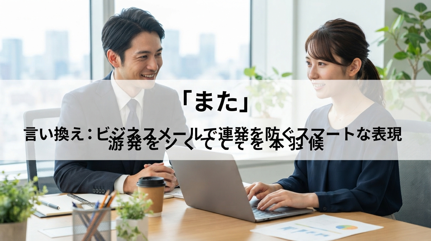 また 言い換え：ビジネスメールで連発を防ぐスマートな表現