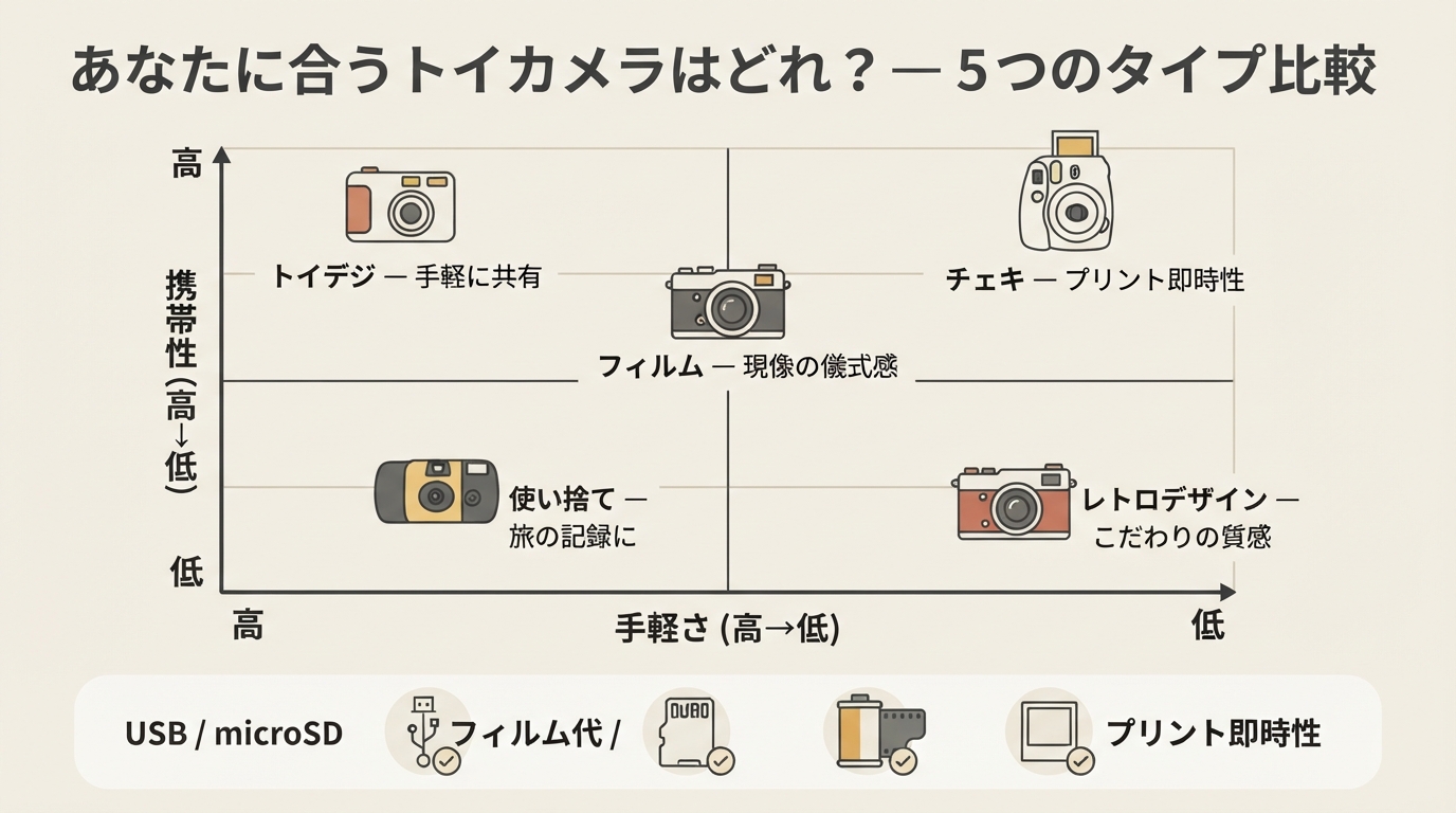 トイカメラの選び方とおすすめ5選!感性で選ぶ相棒のインフォグラフィック1