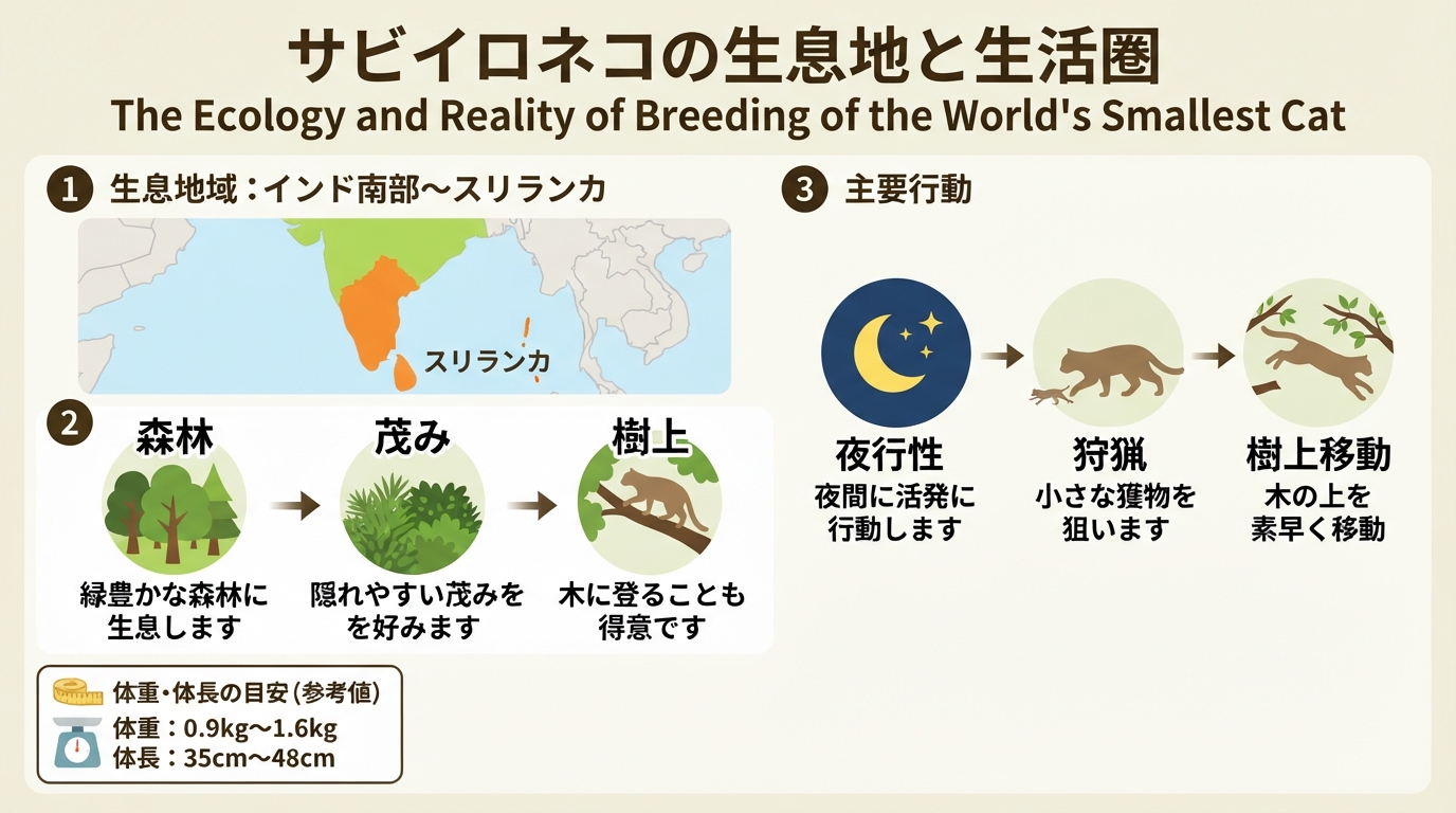 サビイロネコは飼える？世界最小と言われる生態と飼育の現実のインフォグラフィック1