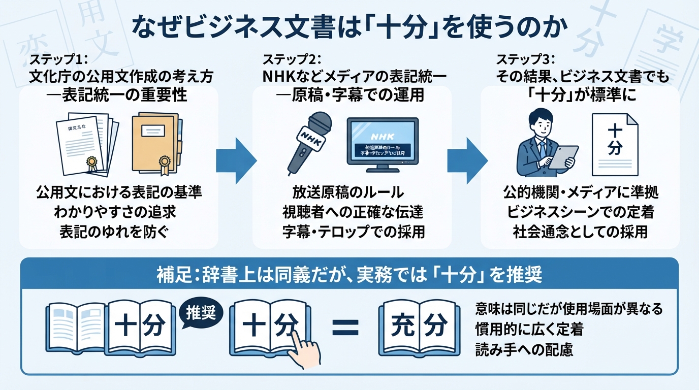十分 充分｜十分と充分の違いは？ビジネス文書で迷ったときの正解のインフォグラフィック1