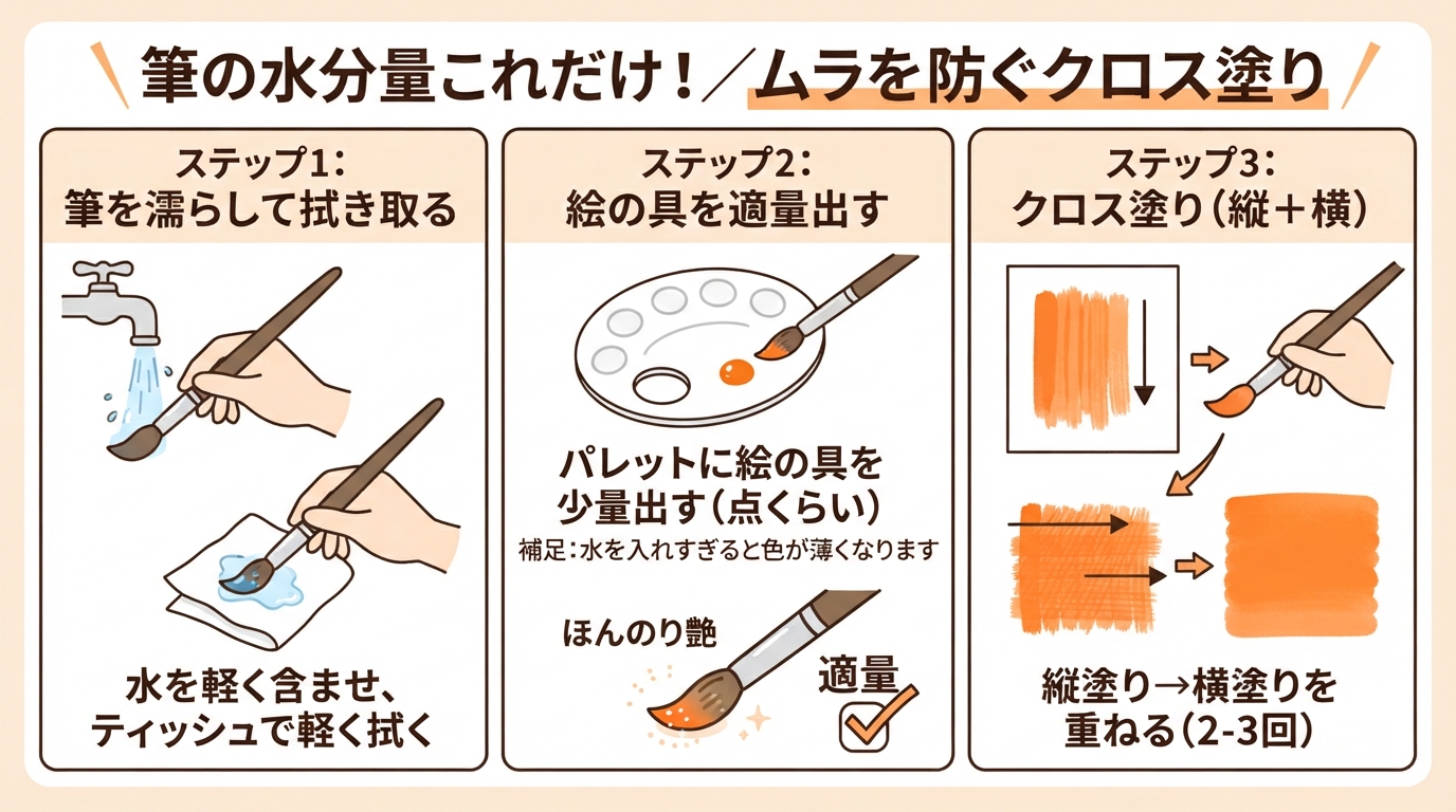 アクリル絵の具の使い方!初心者でも失敗しない基本とコツのインフォグラフィック1