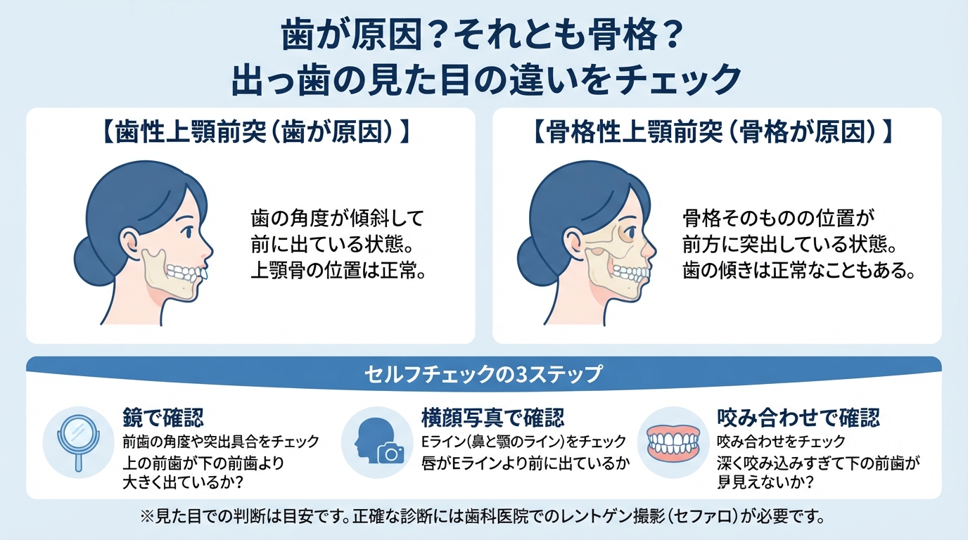 出っ歯の原因と矯正治療の費用・期間ガイドのインフォグラフィック1