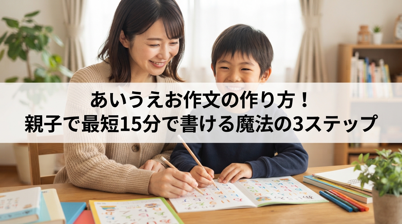 あいうえお作文の作り方！親子で最短15分で書ける魔法の3ステップ