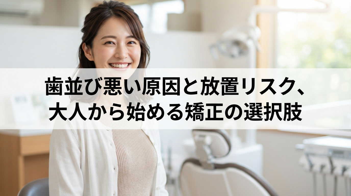 歯並び悪い原因と放置リスク、大人から始める矯正の選択肢