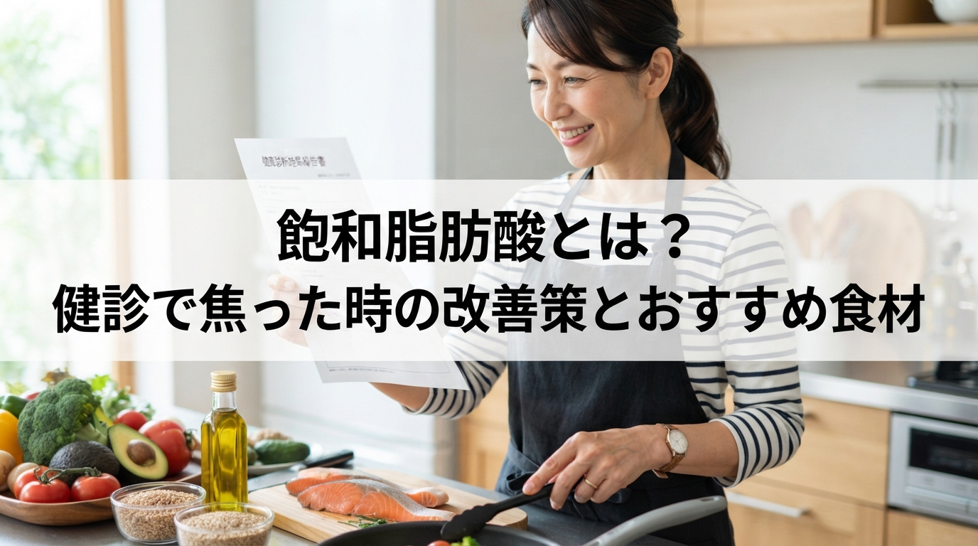 飽和脂肪酸とは？健診で焦った時の改善策とおすすめ食材