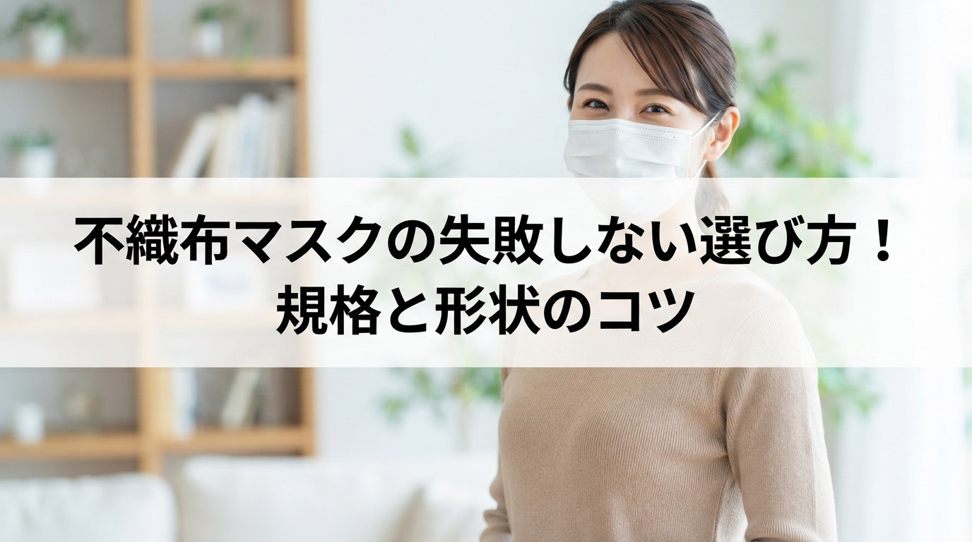 不織布マスクの失敗しない選び方！規格と形状のコツ
