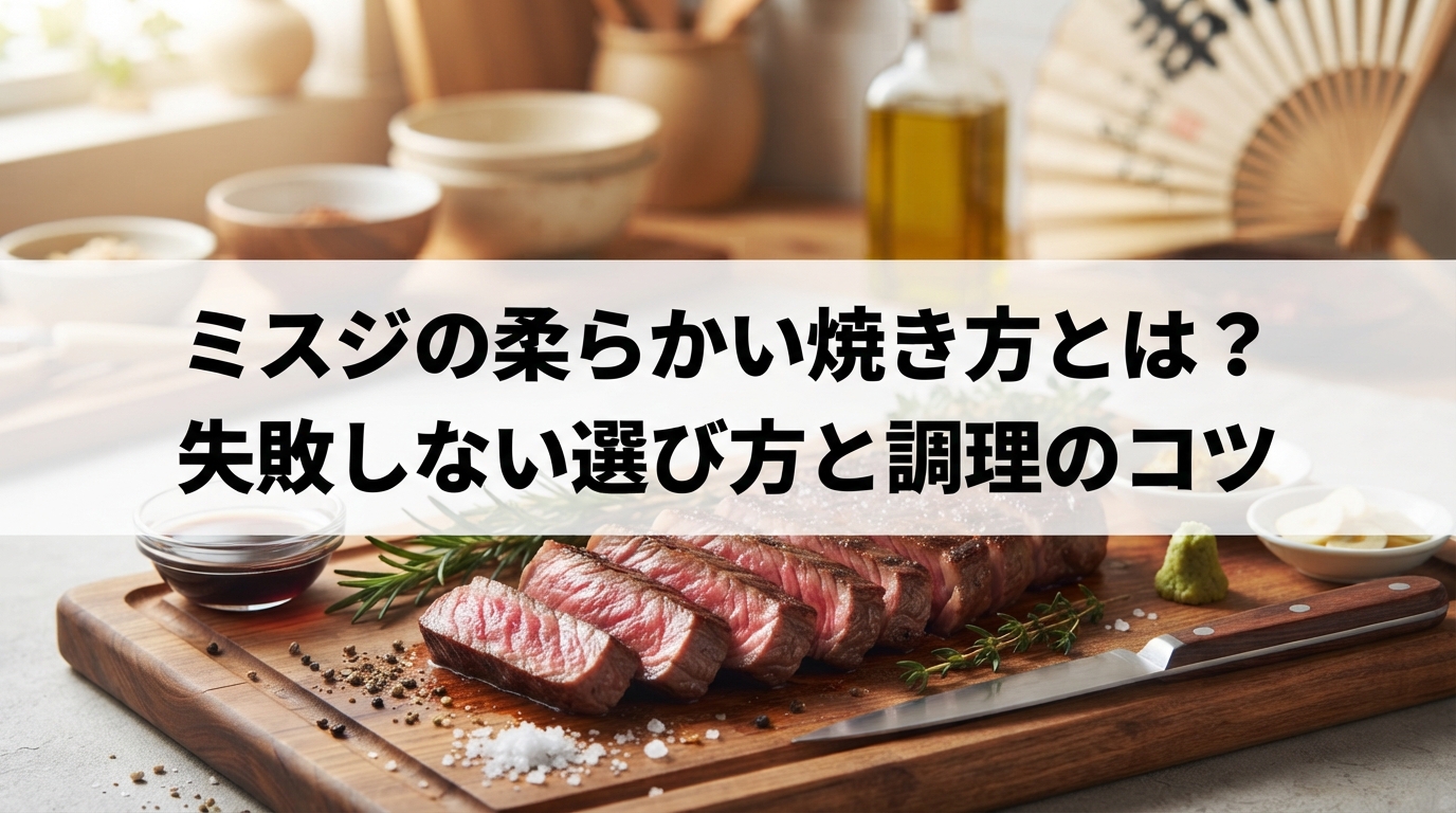 ミスジの柔らかい焼き方とは？失敗しない選び方と調理のコツ