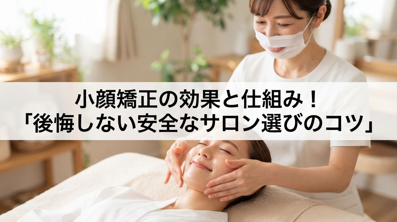 小顔矯正の効果と仕組み！後悔しない安全なサロン選びのコツ