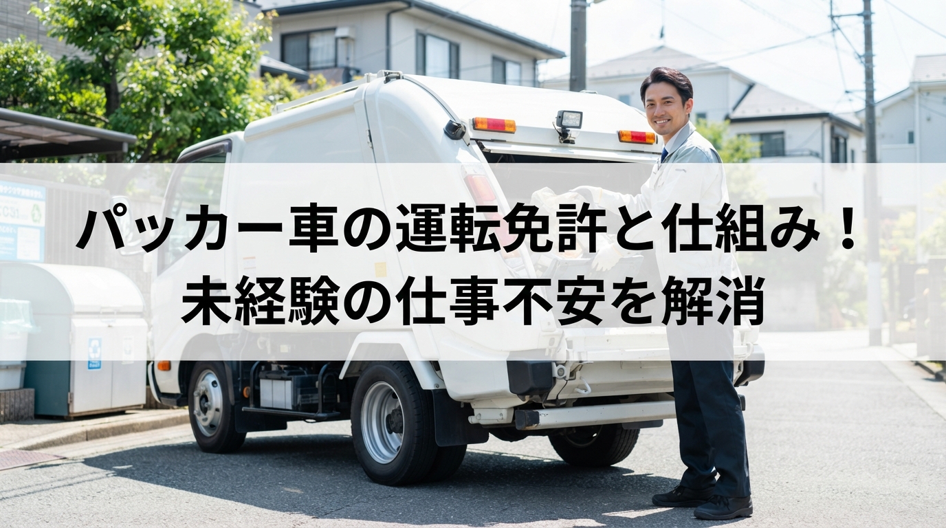 パッカー車の運転免許と仕組み！未経験の仕事不安を解消