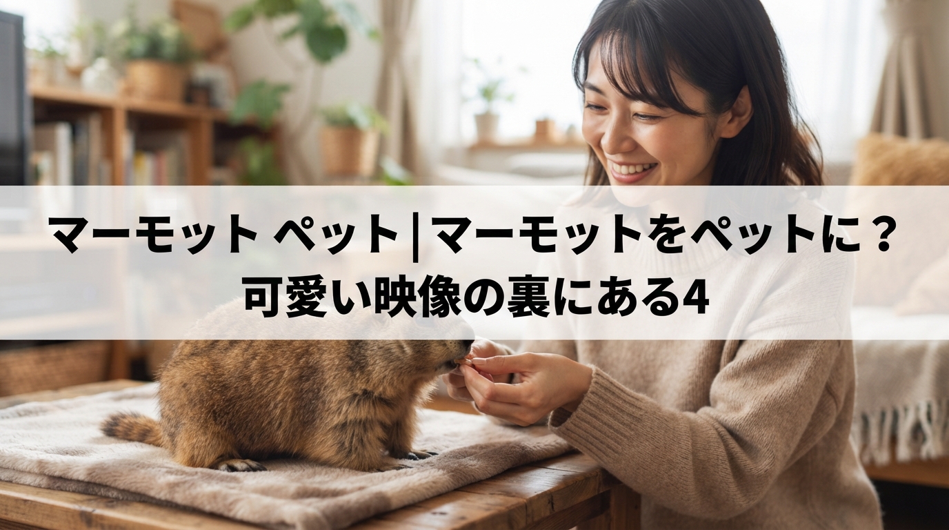マーモット ペット｜マーモットをペットに？可愛い映像の裏にある4