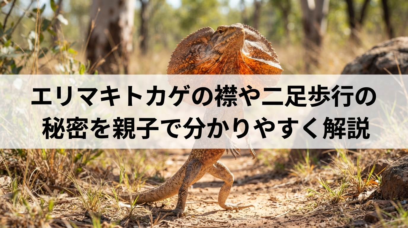 エリマキトカゲの襟や二足歩行の秘密を親子で分かりやすく解説