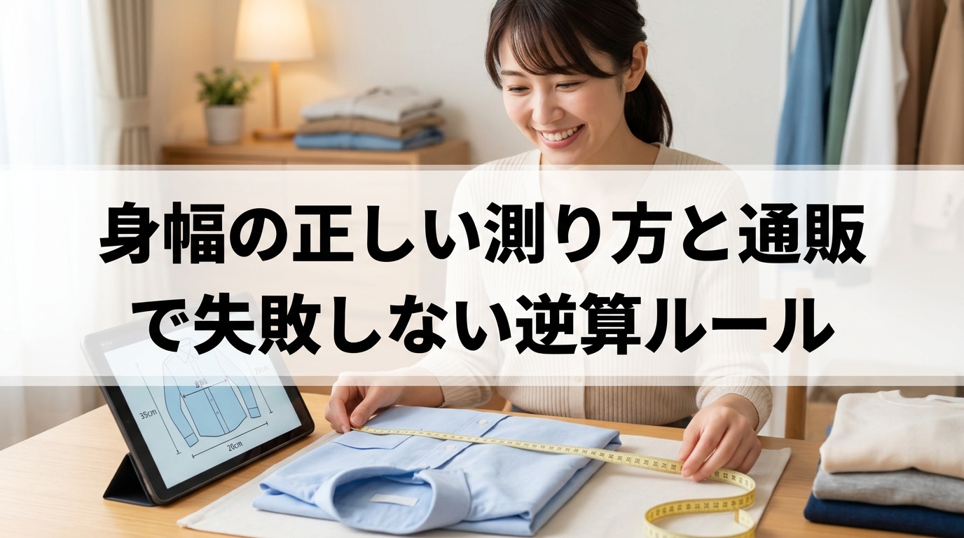身幅の正しい測り方と通販で失敗しない逆算ルール