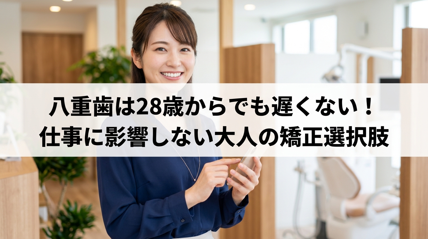 八重歯は28歳からでも遅くない！仕事に影響しない大人の矯正選択肢
