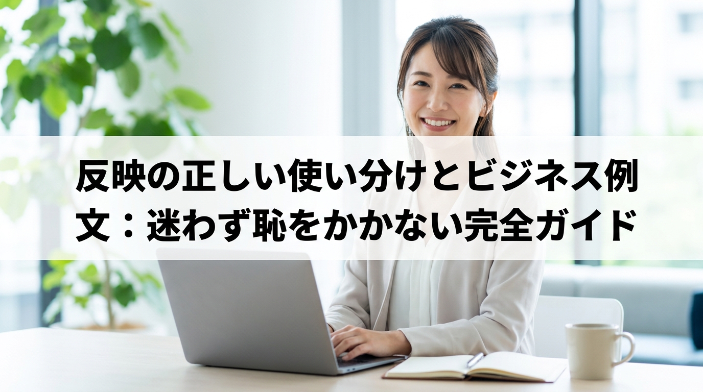 反映の正しい使い分けとビジネス例文：迷わず恥をかかない完全ガイド