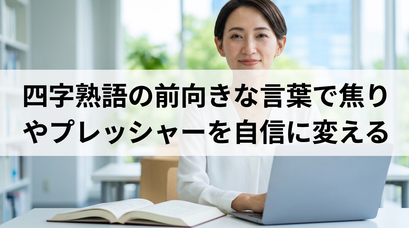 四字熟語の前向きな言葉で焦りやプレッシャーを自信に変える