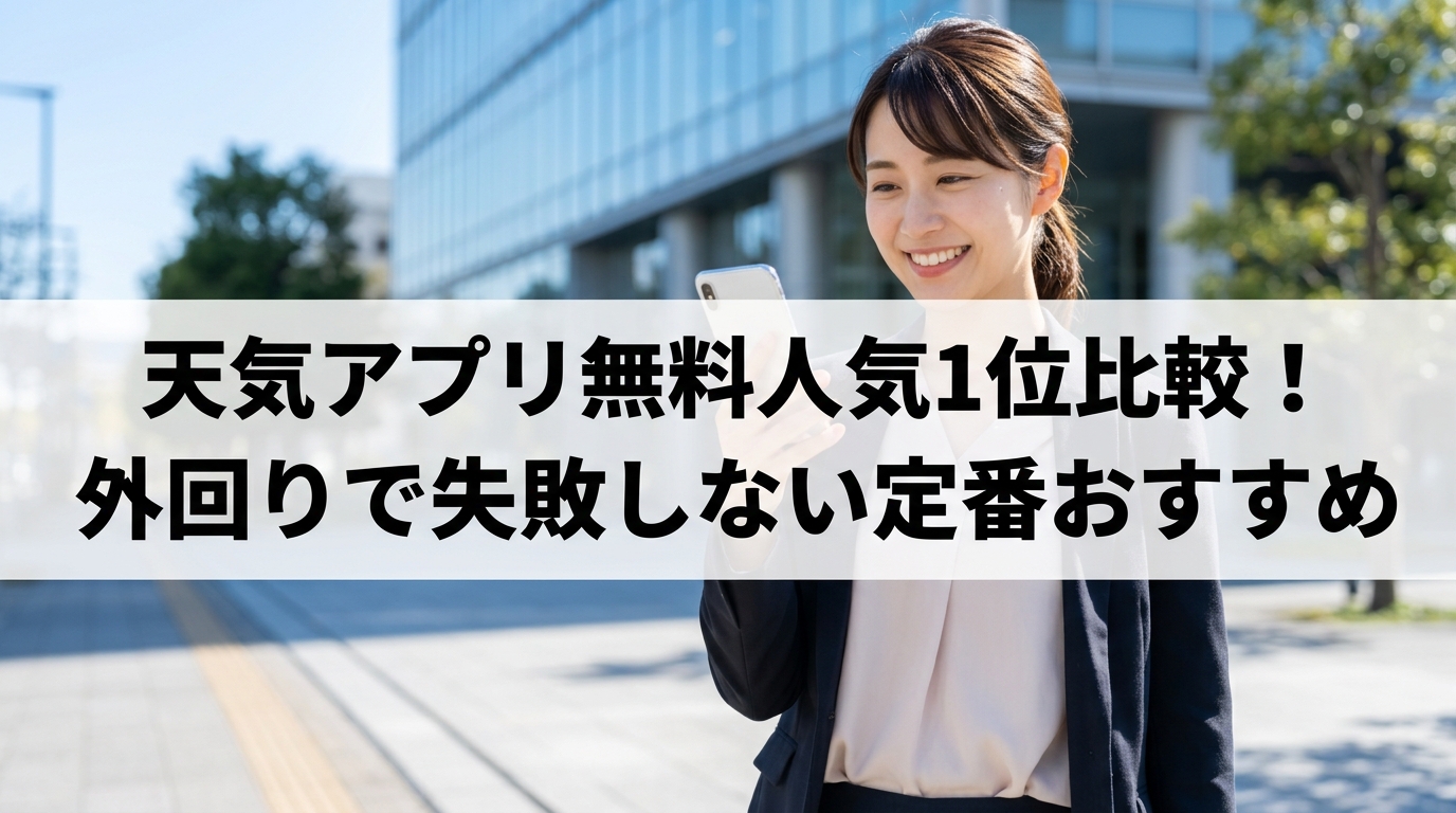 天気アプリ無料人気1位比較！外回りで失敗しない定番おすすめ