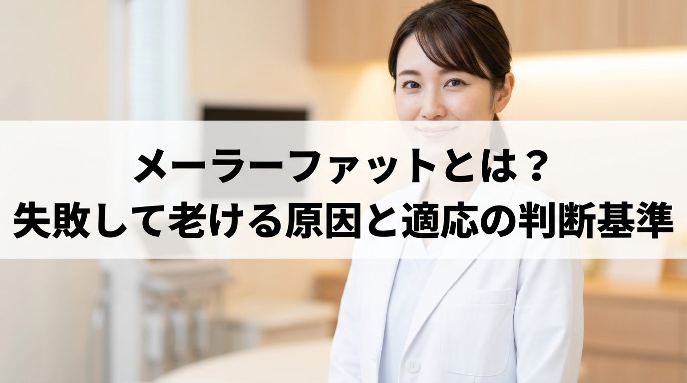 メーラーファットとは？失敗して老ける原因と適応の判断基準