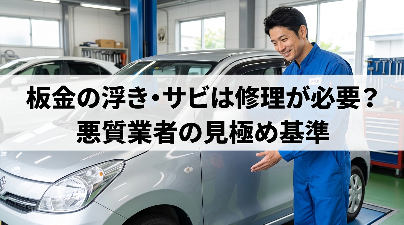 板金の浮き・サビは修理が必要？悪質業者の見極め基準