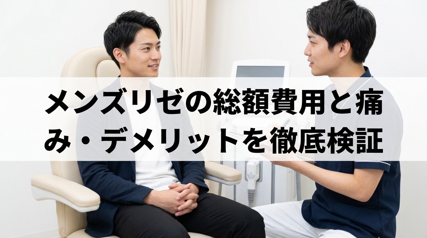 メンズリゼの総額費用と痛み・デメリットを徹底検証