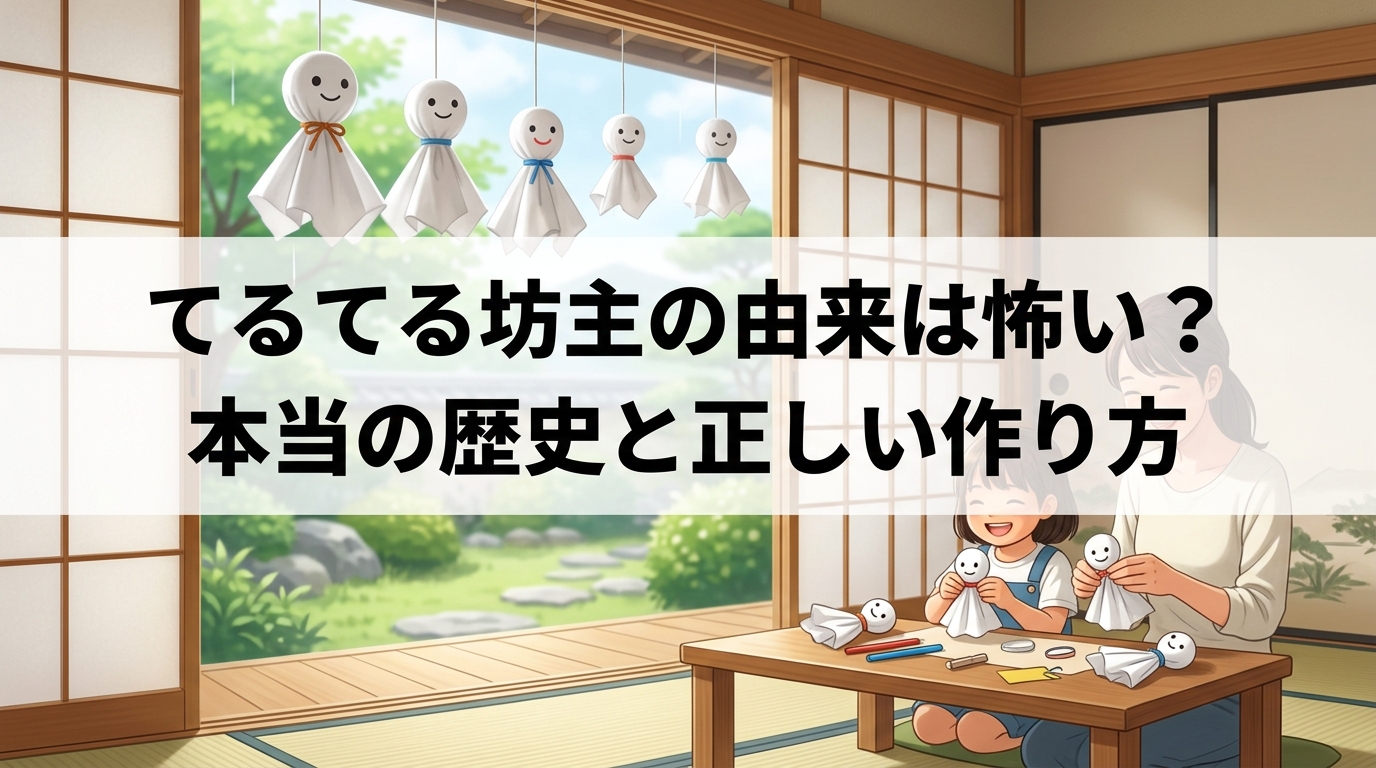 てるてる坊主の由来は怖い？本当の歴史と正しい作り方