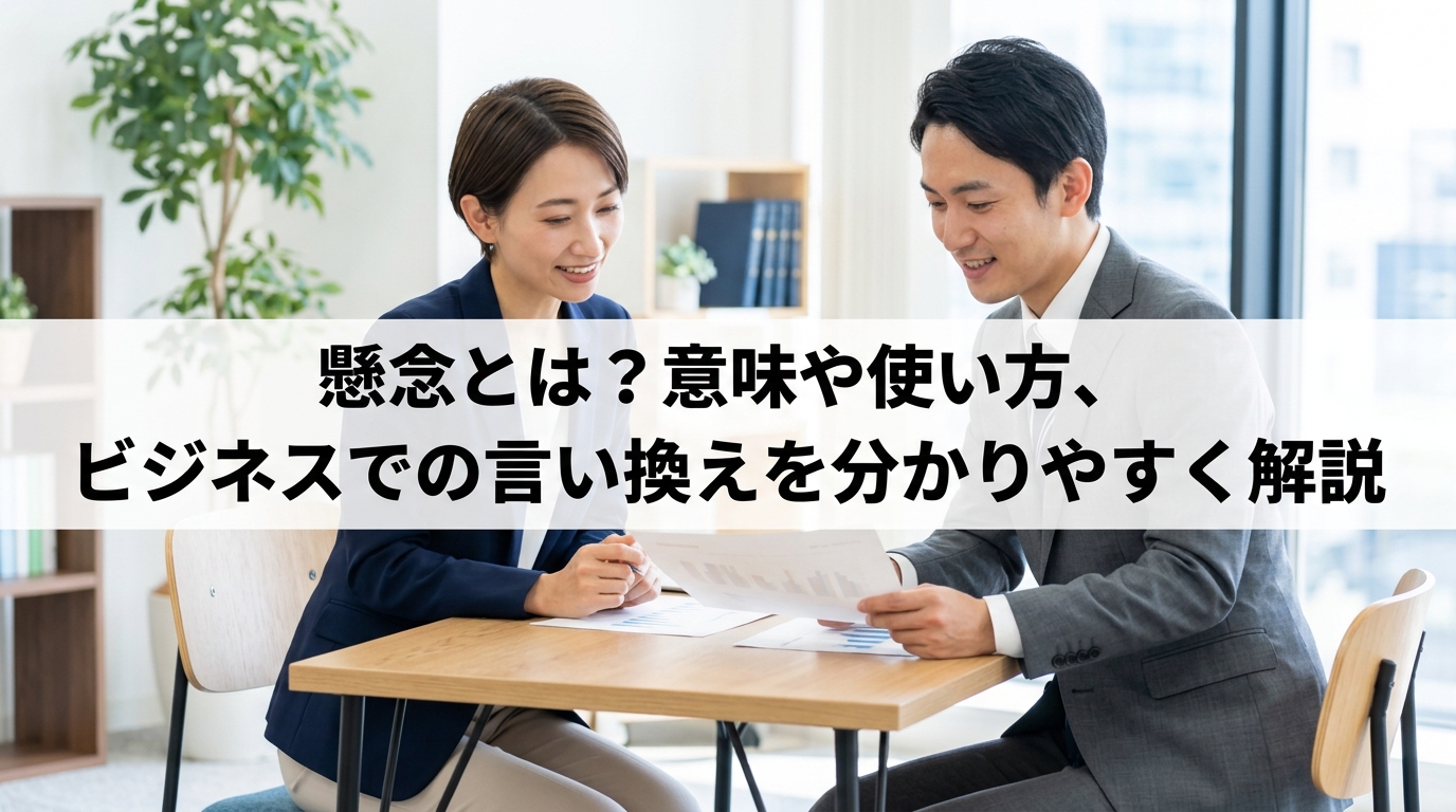 懸念とは？意味や使い方、ビジネスでの言い換えを分かりやすく解説