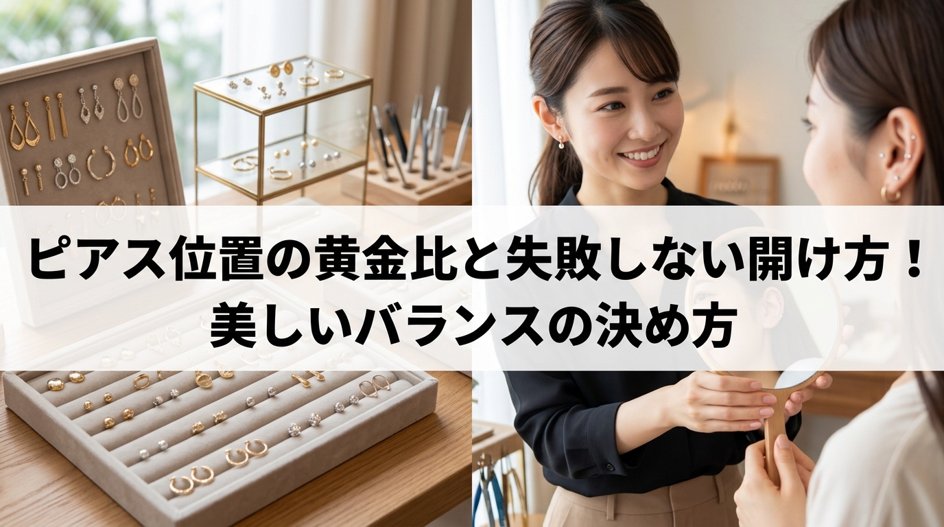 ピアス位置の黄金比と失敗しない開け方！美しいバランスの決め方