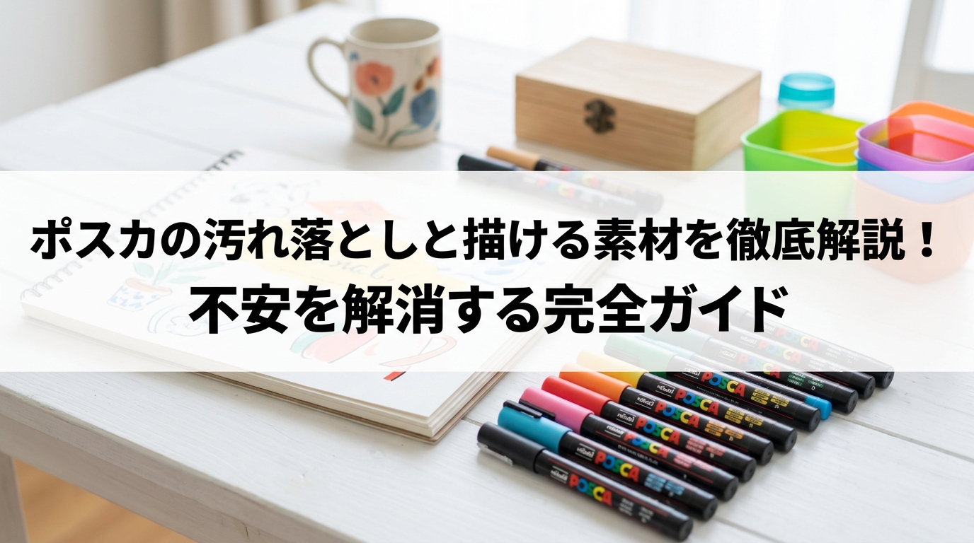 ポスカの汚れ落としと描ける素材を徹底解説！不安を解消する完全ガイド