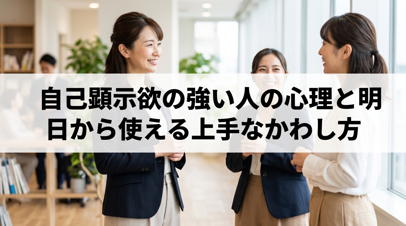 自己顕示欲の強い人の心理と明日から使える上手なかわし方