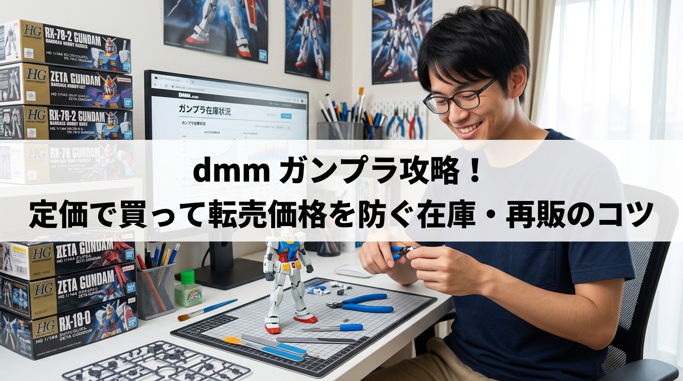 dmm ガンプラ攻略！定価で買って転売価格を防ぐ在庫・再販のコツ