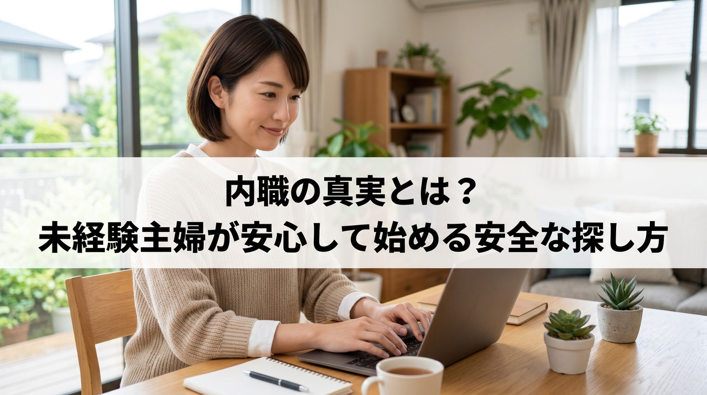 内職の真実とは？未経験主婦が安心して始める安全な探し方
