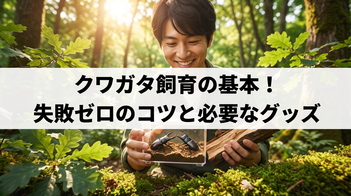 クワガタ飼育の基本！失敗ゼロのコツと必要なグッズ