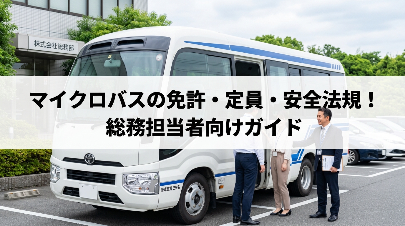 マイクロバスの免許・定員・安全法規！総務担当者向けガイド