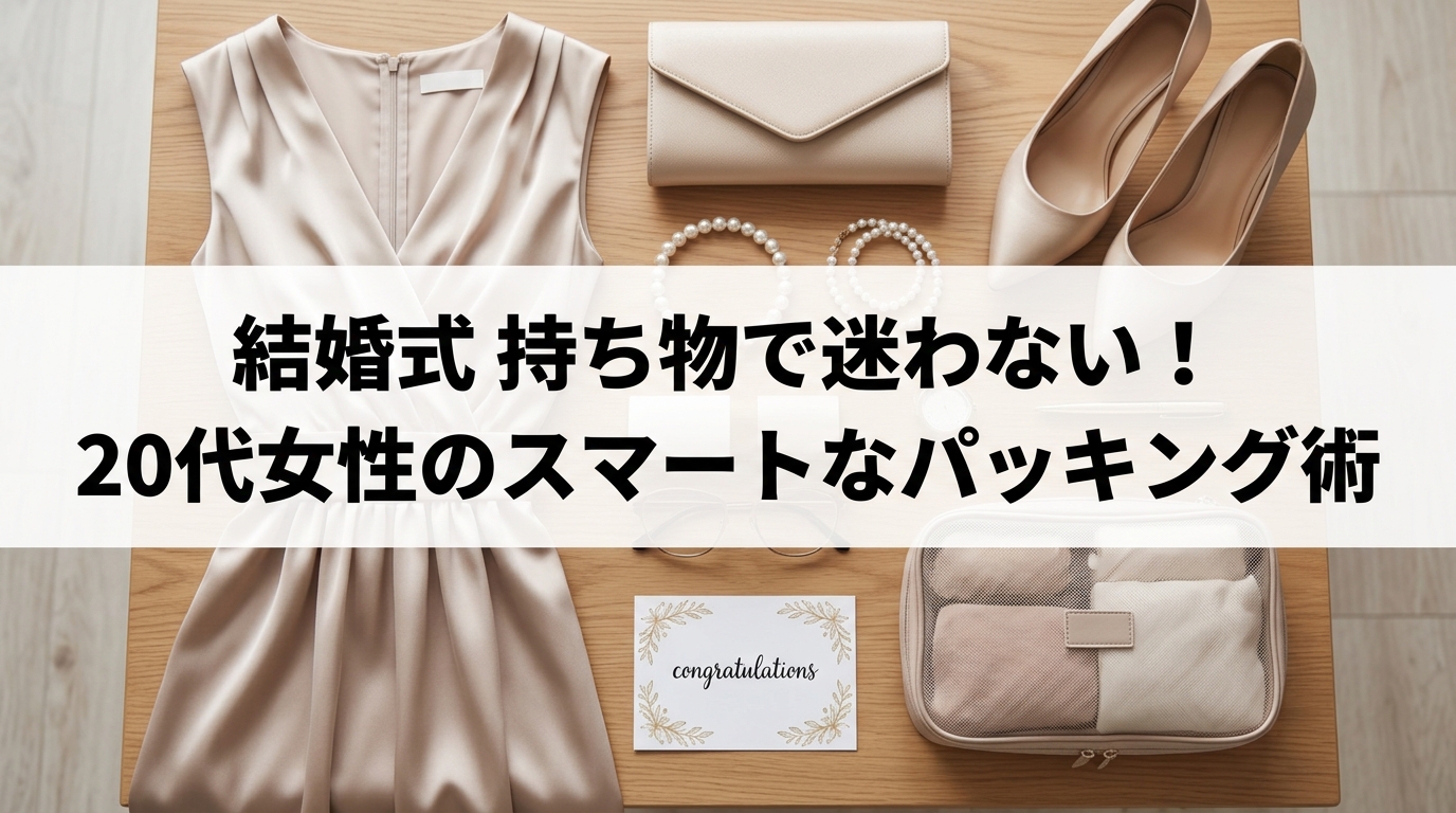 結婚式 持ち物で迷わない！20代女性のスマートなパッキング術