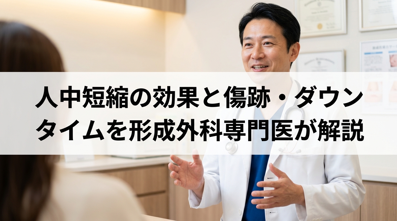 人中短縮の効果と傷跡・ダウンタイムを形成外科専門医が解説