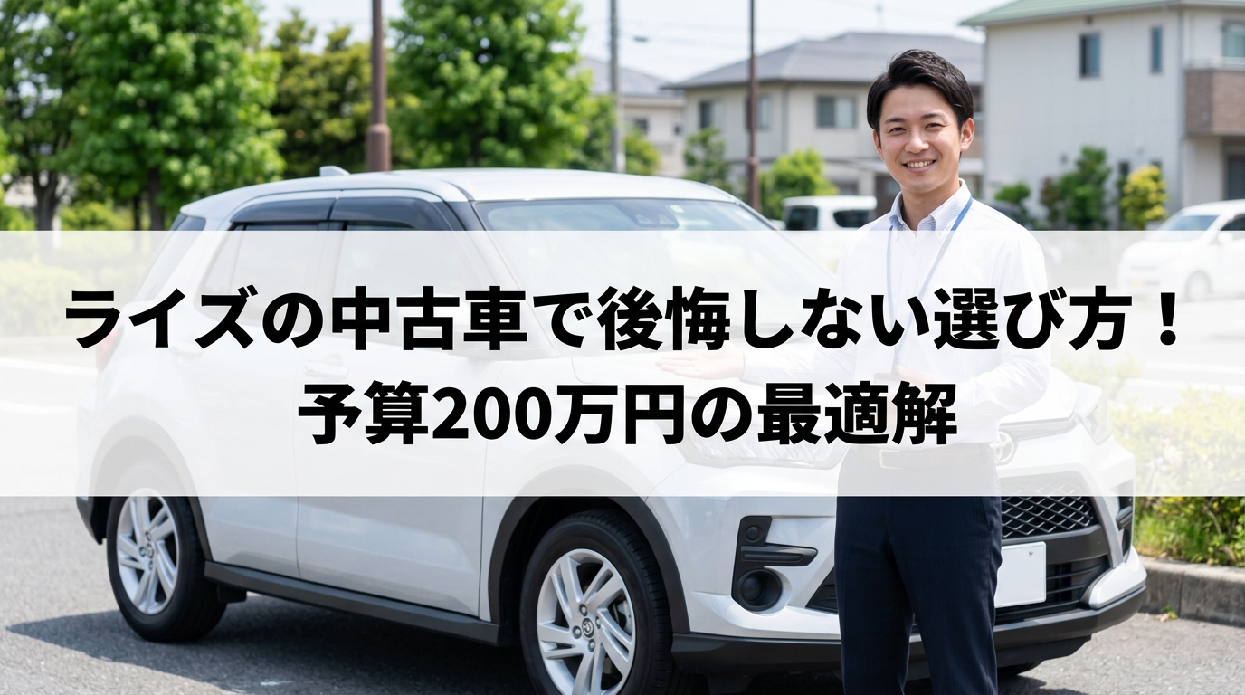 ライズの中古車で後悔しない選び方！予算200万円の最適解