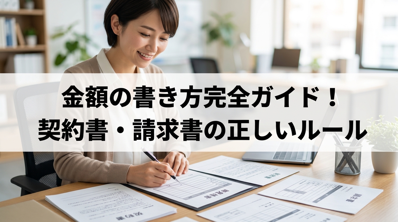 金額の書き方完全ガイド！契約書・請求書の正しいルール