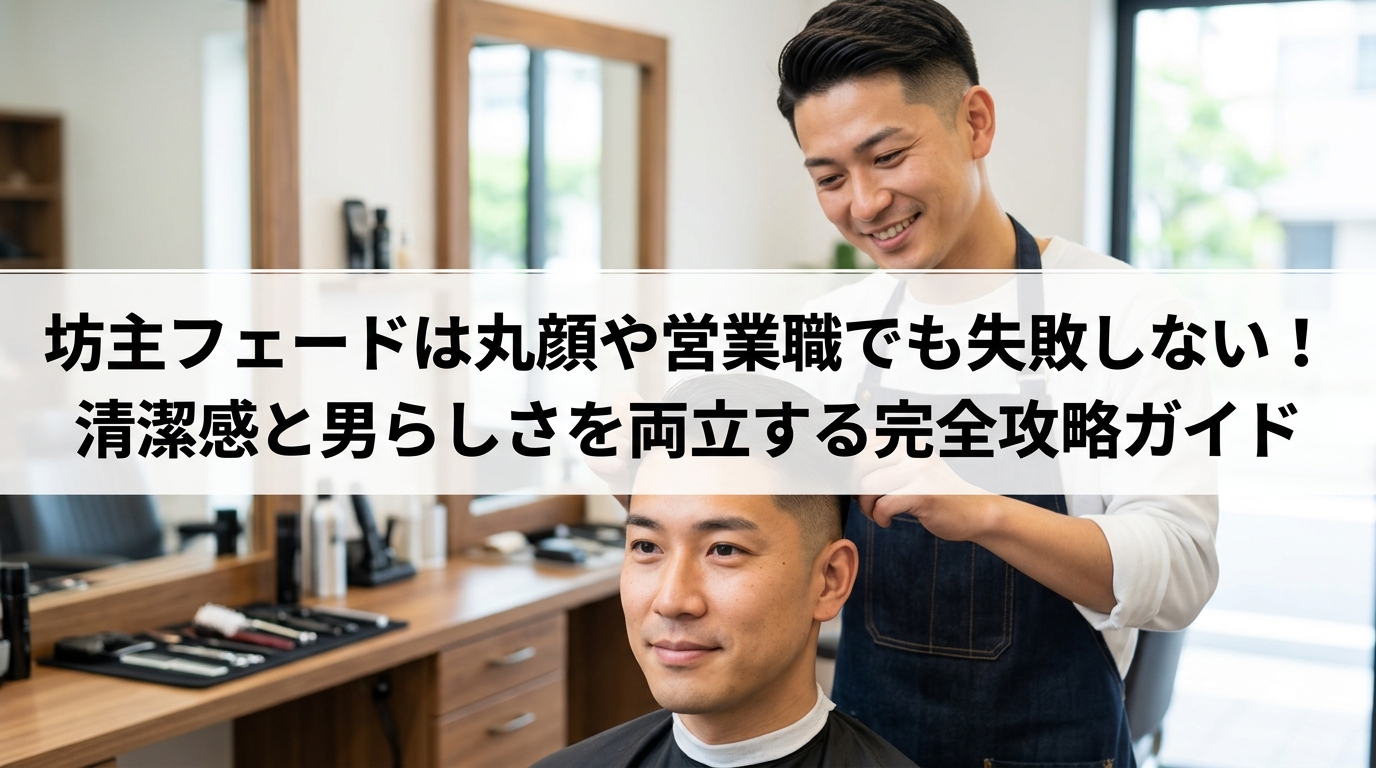 坊主フェードは丸顔や営業職でも失敗しない！清潔感と男らしさを両立する完全攻略ガイド