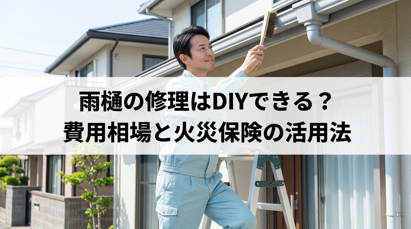 雨樋の修理はDIYできる？費用相場と火災保険の活用法