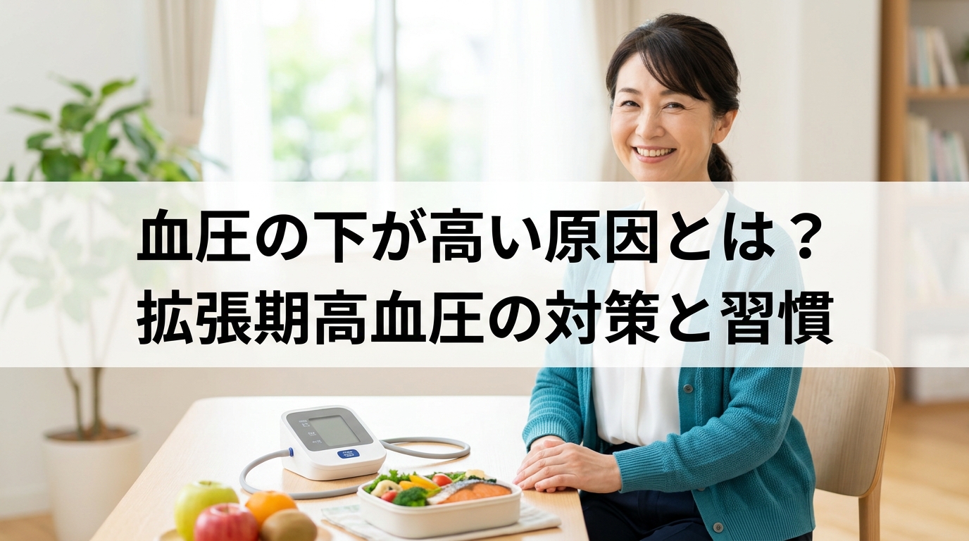 血圧の下が高い原因とは？拡張期高血圧の対策と習慣