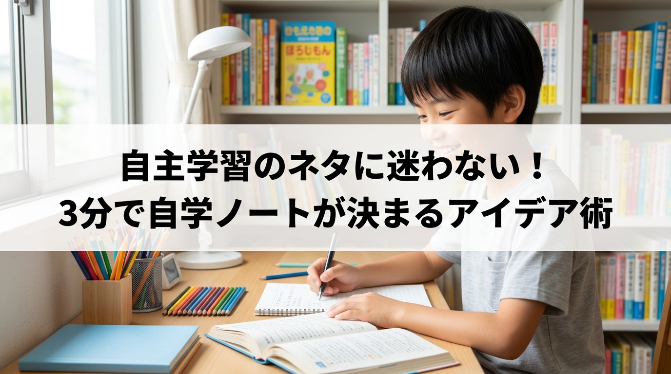 自主学習のネタに迷わない！3分で自学ノートが決まるアイデア術
