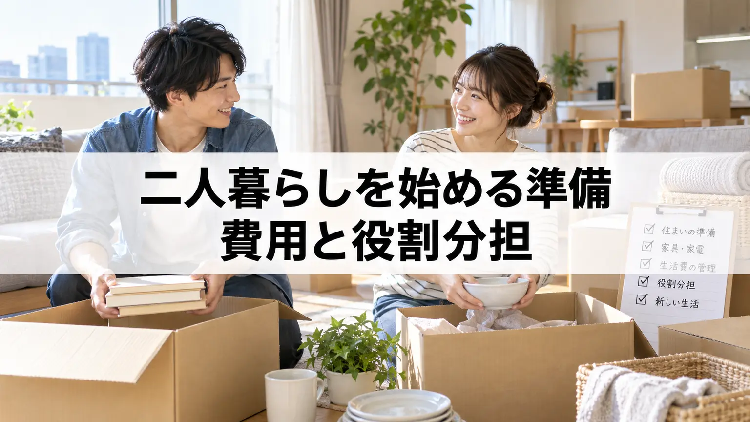 二人暮らしを始める準備｜費用と役割分担