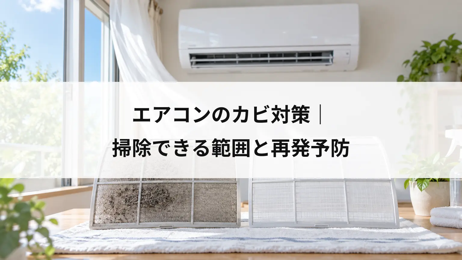 エアコンのカビ対策｜掃除できる範囲と再発予防
