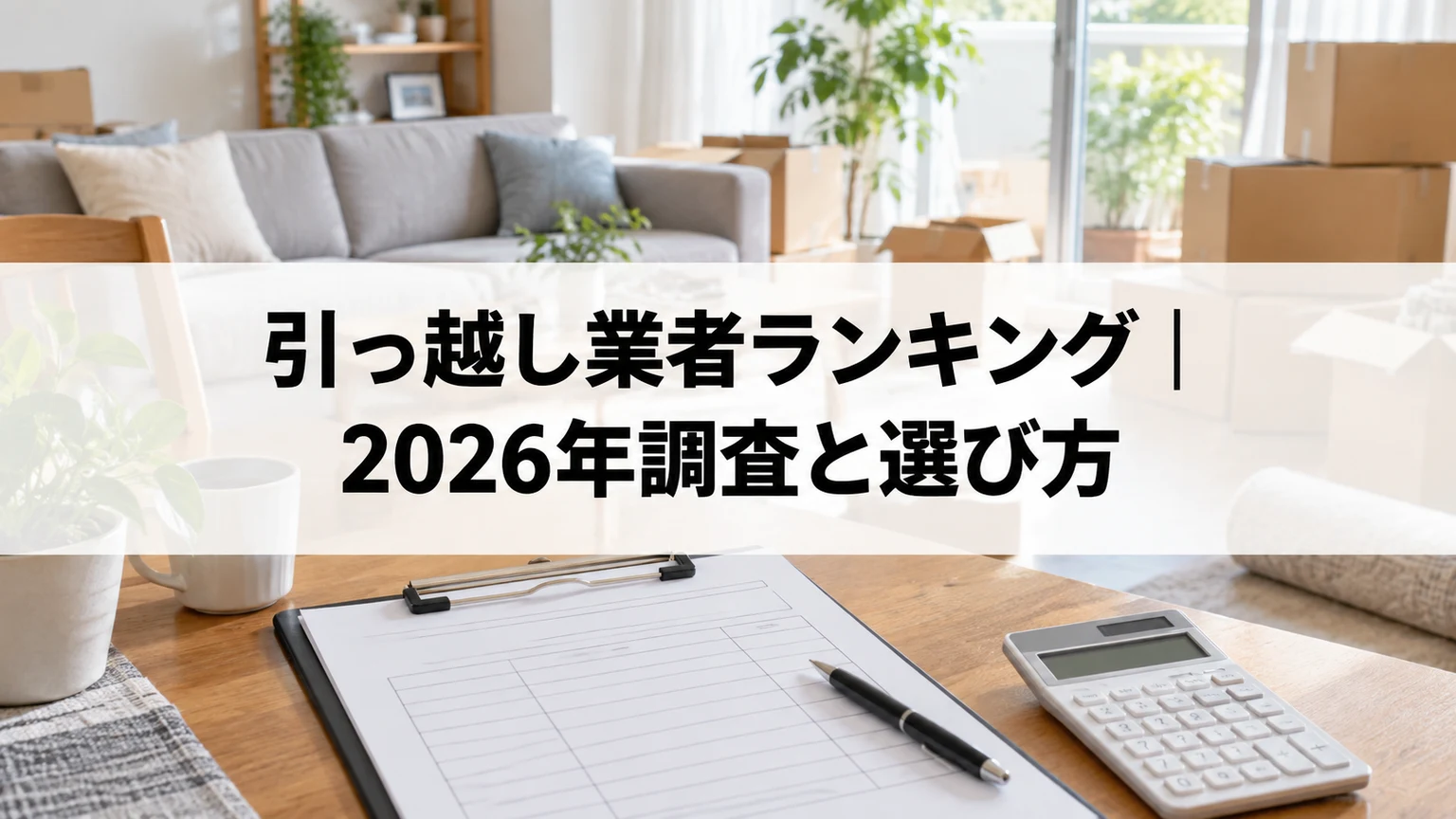 引っ越し業者ランキング：2026年調査と選び方のイメージ