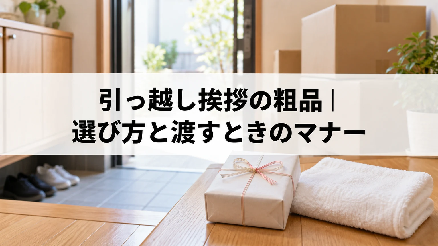 引っ越し挨拶の粗品：選び方と渡すときのマナーのイメージ