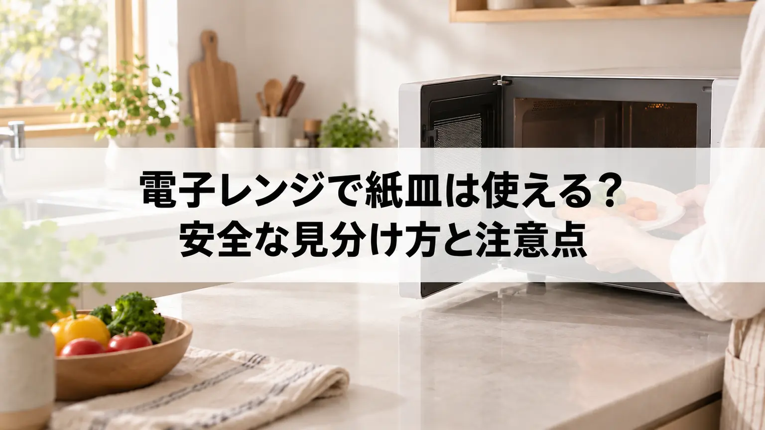 電子レンジで紙皿は使える？安全な見分け方と避けるべき条件