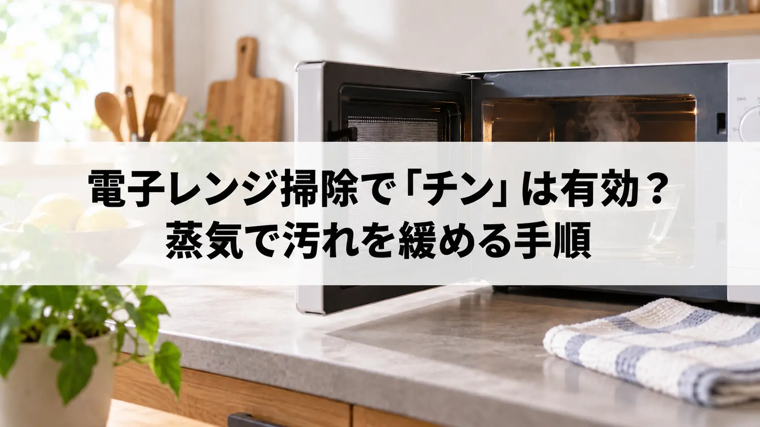 電子レンジ掃除で「チン」は有効？蒸気で汚れを緩める手順