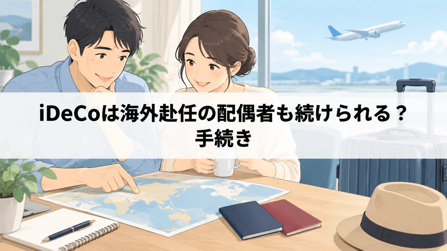 海外赴任とiDeCoの手続きを準備する夫婦