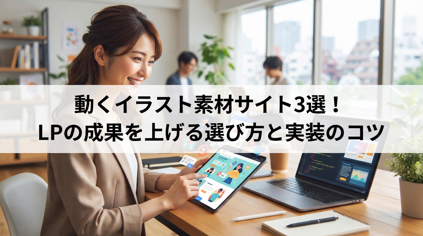 動くイラスト素材サイト3選！LPの成果を上げる選び方と実装のコツ