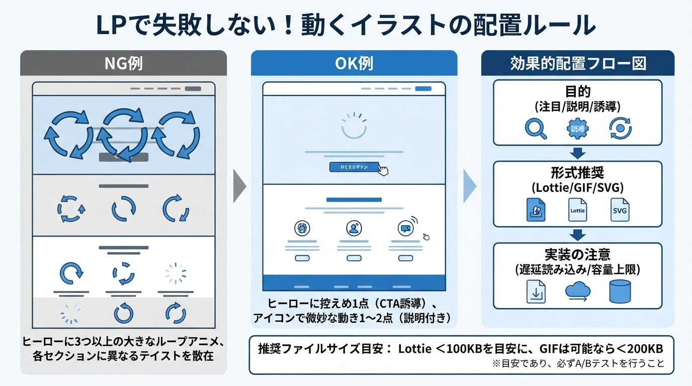 動くイラスト素材サイト3選!LPの成果を上げる選び方と実装のコツのインフォグラフィック1