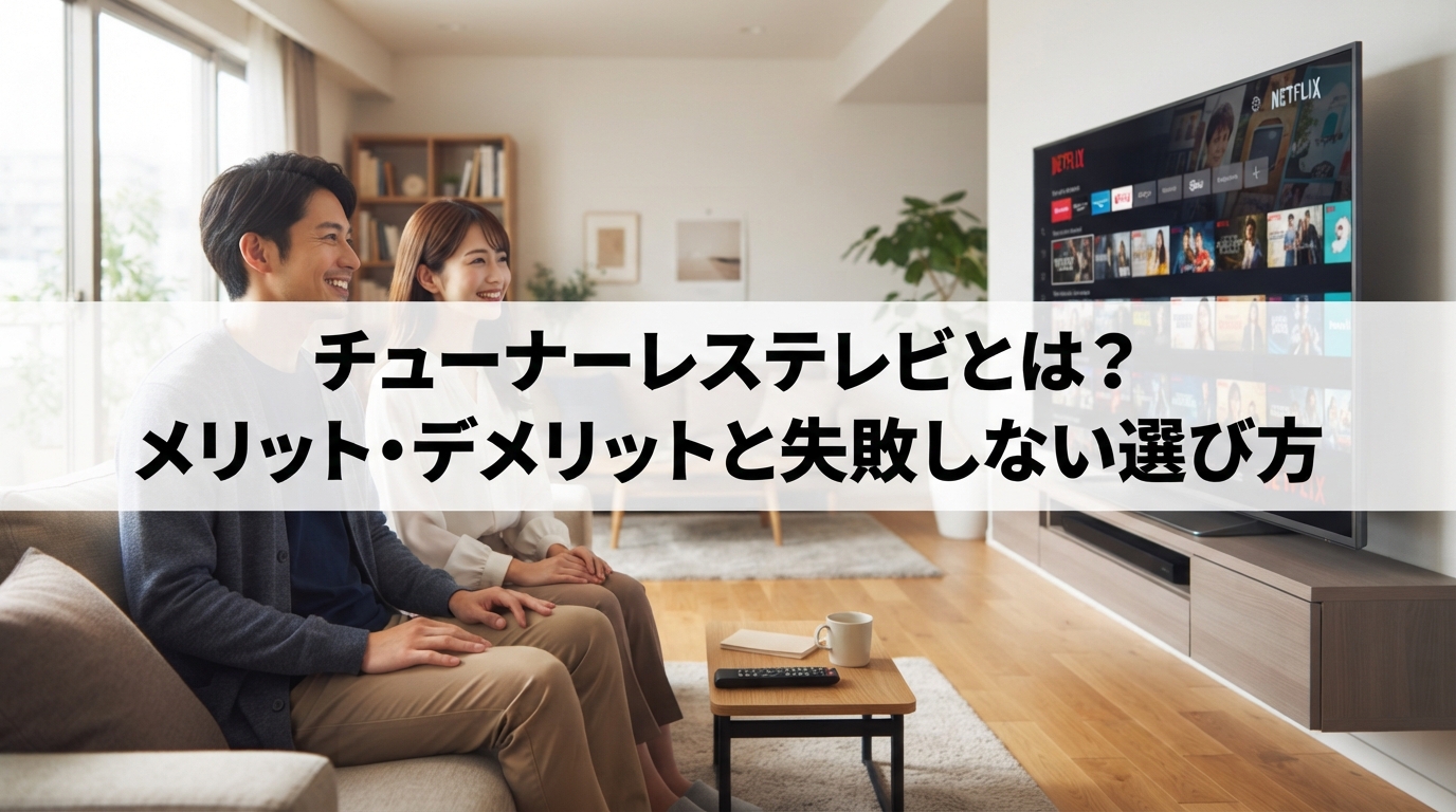 チューナーレステレビとは？メリット・デメリットと失敗しない選び方